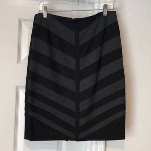 Black and gray chevron pencil skirt